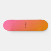 Skateboard Gradient rose orange personnalisé (Horz)