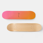 Skateboard Gradient rose orange personnalisé (Horz)