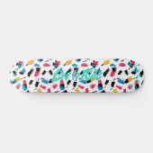 Skateboard Graffiti Abstrait avec la devise 'Vivre pour Roule (Horz)