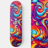 Skateboard Graffiti Abstrait en effervescence psychédélique u