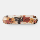 Skateboard Graffiti Abstrait Inspiré des Tribus aux Tons Terr (Horz)
