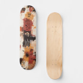 Skateboard Graffiti Abstrait Inspiré des Tribus aux Tons Terr (Recto)