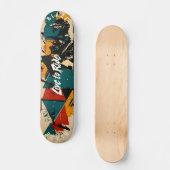 Skateboard Graffiti Abstrait Terroso - Vivre pour Rouler Devi (Recto)