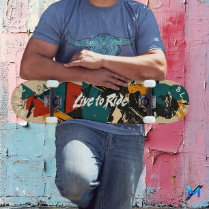 Skateboard Graffiti Abstrait Terroso - Vivre pour Rouler Devi