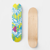 Skateboard Graffiti Aqua-Pourpre (Recto)