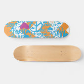 Skateboard Graffiti Aqua-Pourpre (Horz)