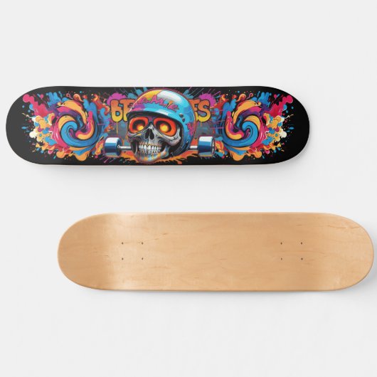 Skateboard Graffiti Art Crâne 5 (Horz)