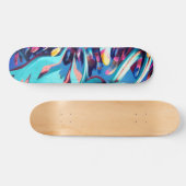 Skateboard Graffiti cool couleur fille bleu Graffiti (Horz)