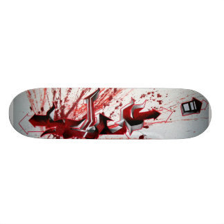 Skateboard Graffiti de rouge de Schu