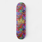 Skateboard Graffiti de rue avec couronne (Recto)