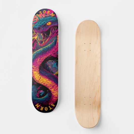 Skateboard Graffiti de serpent électrique - Edition limitée (Recto)