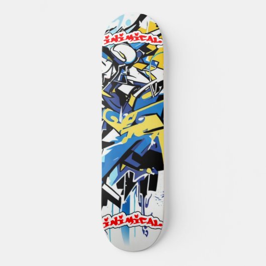Skateboard Graffiti de style sauvage inimical Abstrait (Recto)