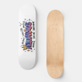 Skateboard Graffiti du zodiaque Verseau (Recto)