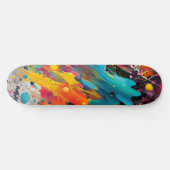 Skateboard Graffiti éclaboussé de chaos vif (Horz)