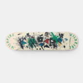 Skateboard Graffiti Élégants avec Éléments Abstraits Géométri (Horz)