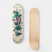 Skateboard Graffiti Élégants avec Éléments Abstraits Géométri (Recto)