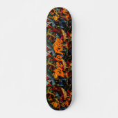Skateboard Graffiti foncé avec la devise "Live to Ride" orang (Devant)