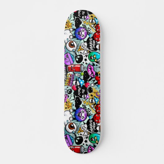 Skateboard Graffiti Fruits et Légumes (Devant)