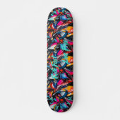 Skateboard Graffiti gras et devise 'Vivre vite, rouler libre' (Devant)