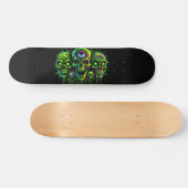 Skateboard Graffiti Horreur Crânes fluorescents (Horz)