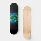 Skateboard Graffiti Horreur Crânes fluorescents (Recto)
