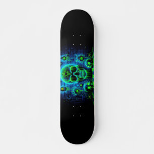 Skateboard Graffiti Horreur Crânes fluorescents