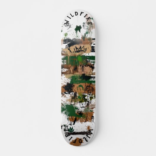 Skateboard Graffiti inspiré de la nature avec ton Abstrait te (Devant)