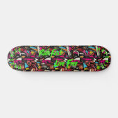 Skateboard Graffiti & Neon Green 'Ride Fast Live Free' (Horz)
