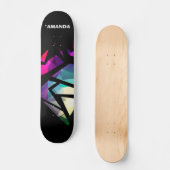 Skateboard graffiti polygonal moderne Abstrait géométrique (Recto)