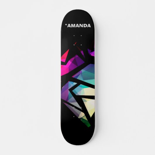 Skateboard graffiti polygonal moderne Abstrait géométrique (Devant)