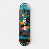 Skateboard Graffiti Pop Art Skate - Live to Ride Motto (Devant)