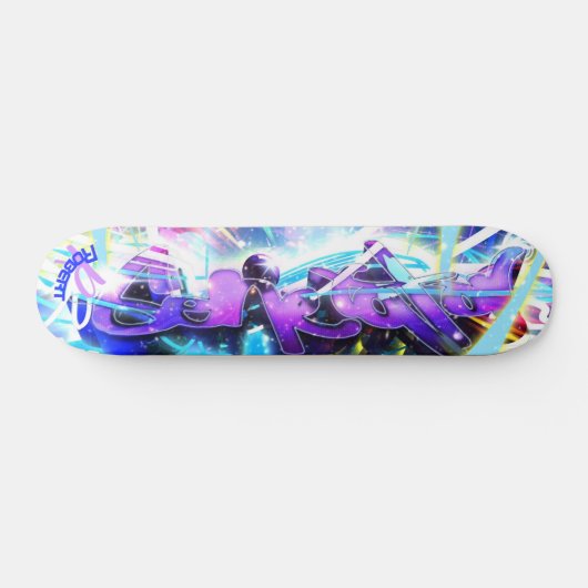 Skateboard Graffiti rue avec nom (Horz)