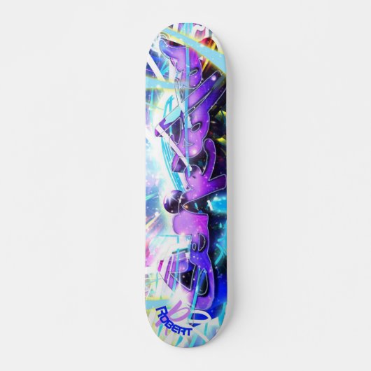 Skateboard Graffiti rue avec nom (Devant)