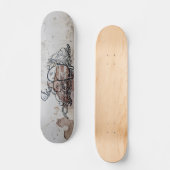 Skateboard graffiti skateboards personnages sur mur abîmé (Recto)