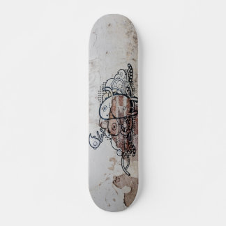 Skateboard graffiti skateboards personnages sur mur abîmé