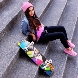 Skateboard Graffiti Spray Peint Formes Patinage