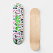 Skateboard Graffiti vibrant et devise 'Vivre pour rouler' en (Recto)