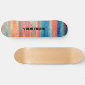 Skateboard Grain de bois coloré (Horz)