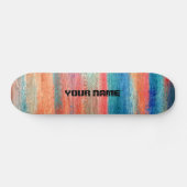 Skateboard Grain de bois coloré (Horz)