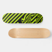 Skateboard Graines et torrents - Lime vert et noir (Horz)