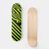 Skateboard Graines et torrents - Lime vert et noir (Recto)