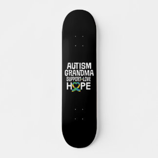 Skateboard Grand-mère sensibilisation sur l'autisme