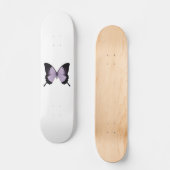 Skateboard Grand Papillon pourpre et noir (Recto)