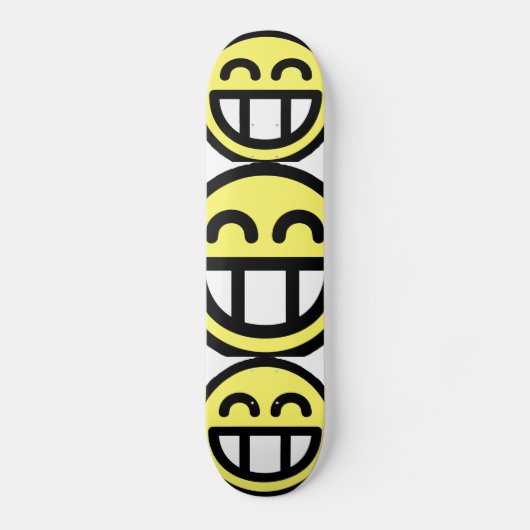 Skateboard Grand visage jaune de grimace (Recto)