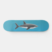 Skateboard Grande planche à roulettes de requin blanc (Horz)
