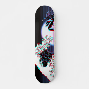 Skateboard Grande vague au large de Kanagawa Vaporwave