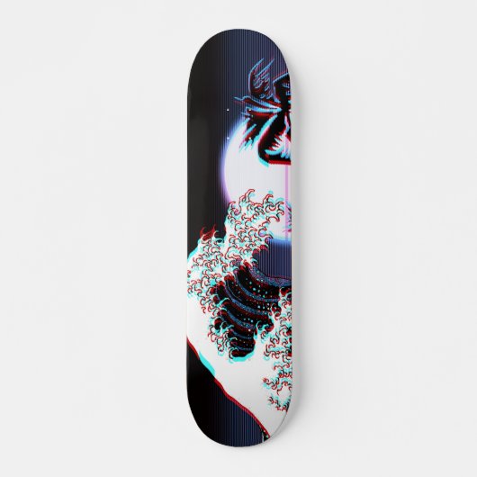 Skateboard Grande vague au large de Kanagawa Vaporwave (Devant)