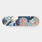 Skateboard Grande vague inspirée rose sakura esthétique (Horz)