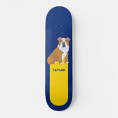Skateboard Graphique Bulldog Anglais personnalisé (Recto)