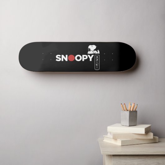 Skateboard Graphique de typographie japonaise Snoopy (Art mural (Horz))